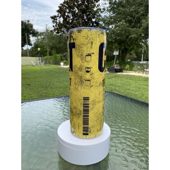 CAT Oil Filter, Mechanic 20oz Skinny Tumbler Custom Drinkware w/straw - Picture 3 of 4